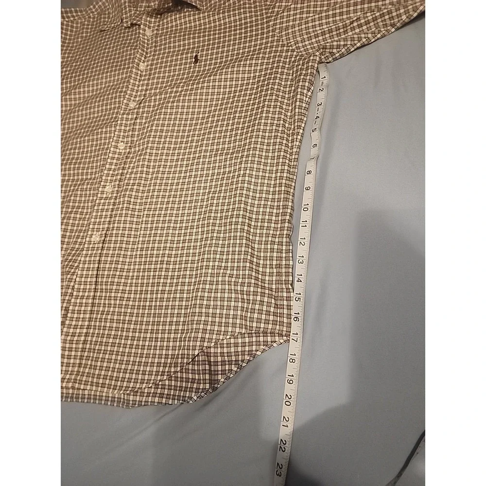 Polo Ralph Lauren Mens 17 - 34/35 Yarmouth Shirt ‎ 100% Cotton Button Down